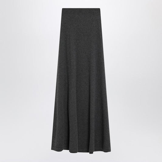 Balenciaga Long Grey Wool Skirt Women