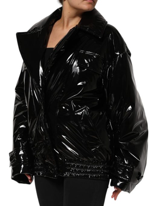 Dolce & Gabbana Polyester Black Quilted Puffer Coat  Women's Jacket