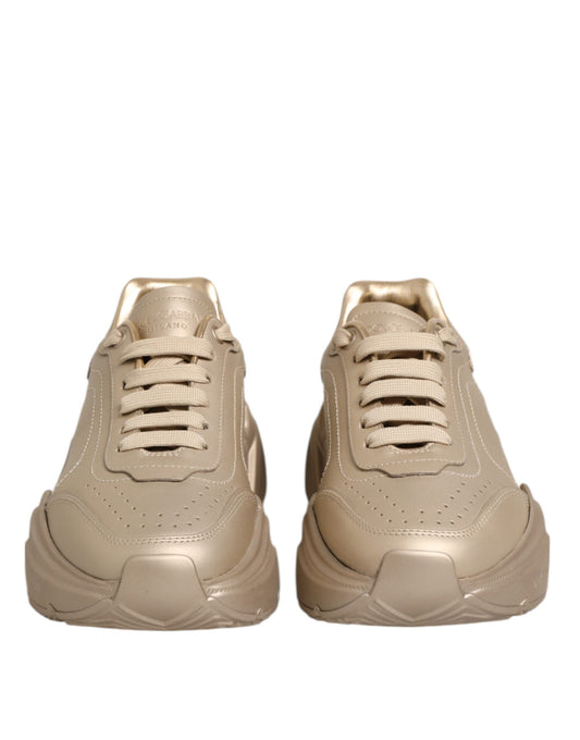 Dolce & Gabbana Gold Leather Daymaster Women Sneaker Women's Shoes