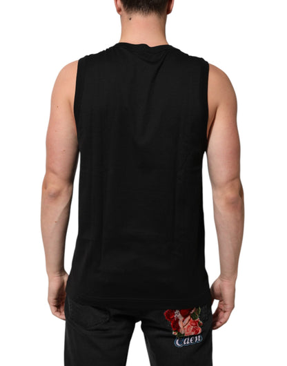 Dolce & Gabbana Black Cotton Sleeveless Underwear Men Tank Men's Top ()
