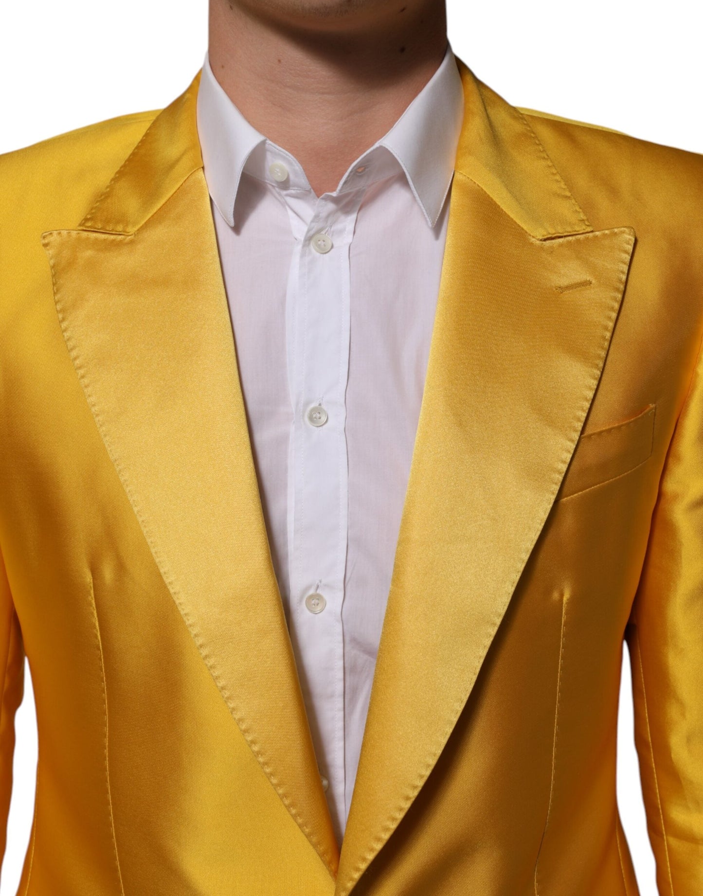 Dolce & Gabbana Yellow 2 Piece Silk Blend Men Suit Men's SICILIA ()