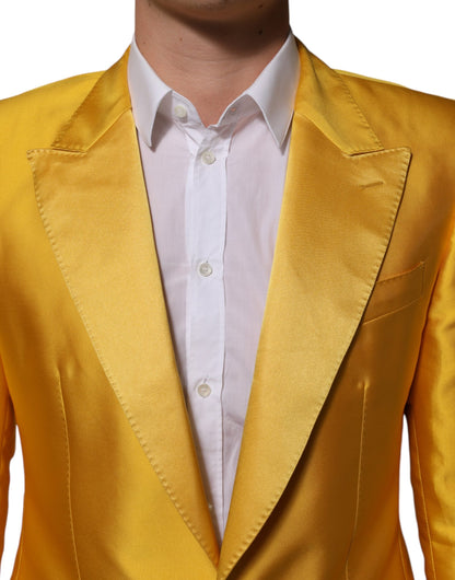 Dolce & Gabbana Yellow 2 Piece Silk Blend Men Suit Men's SICILIA ()