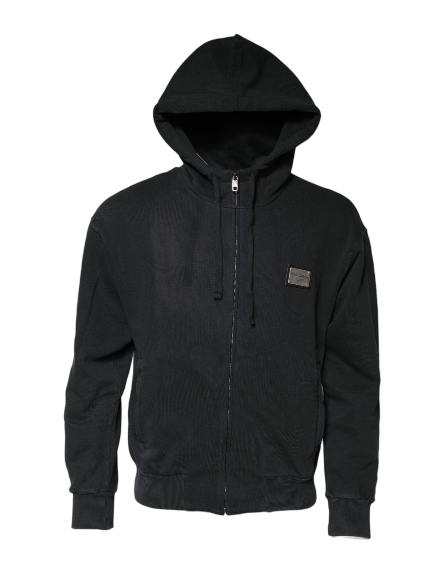 Dolce & Gabbana Black Logo FullZip Hooded Sweatshirt Men's Sweater ()