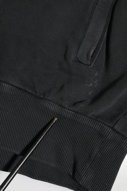 Dolce & Gabbana Black Logo FullZip Hooded Sweatshirt Men's Sweater ()