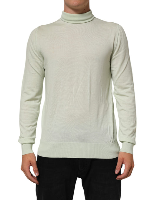 Dolce & Gabbana Light Green Logo TurtleNeck Pullover Men's Sweater ()