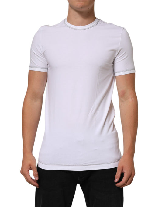 Dolce & Gabbana White Cotton Round Neck Men Underwear Men's T-shirt ()