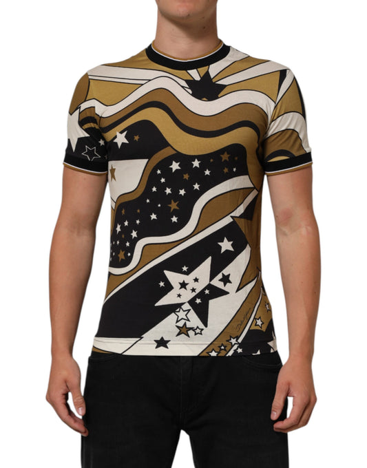 Dolce & Gabbana Multicolor Millennials Star CrewNeck Men's T-shirt