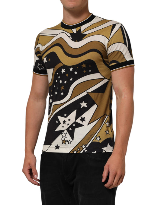Dolce & Gabbana Multicolor Millennials Star CrewNeck Men's T-shirt