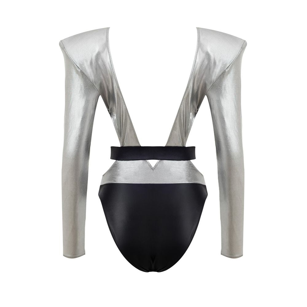 Dolce & Gabbana Gray Viscose One-Piece Women's Swimsuit