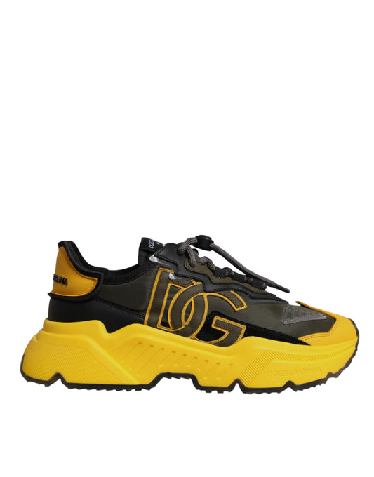 Dolce & Gabbana Black Yellow Daymaster Low Top Sneakers  Men's Shoes ()