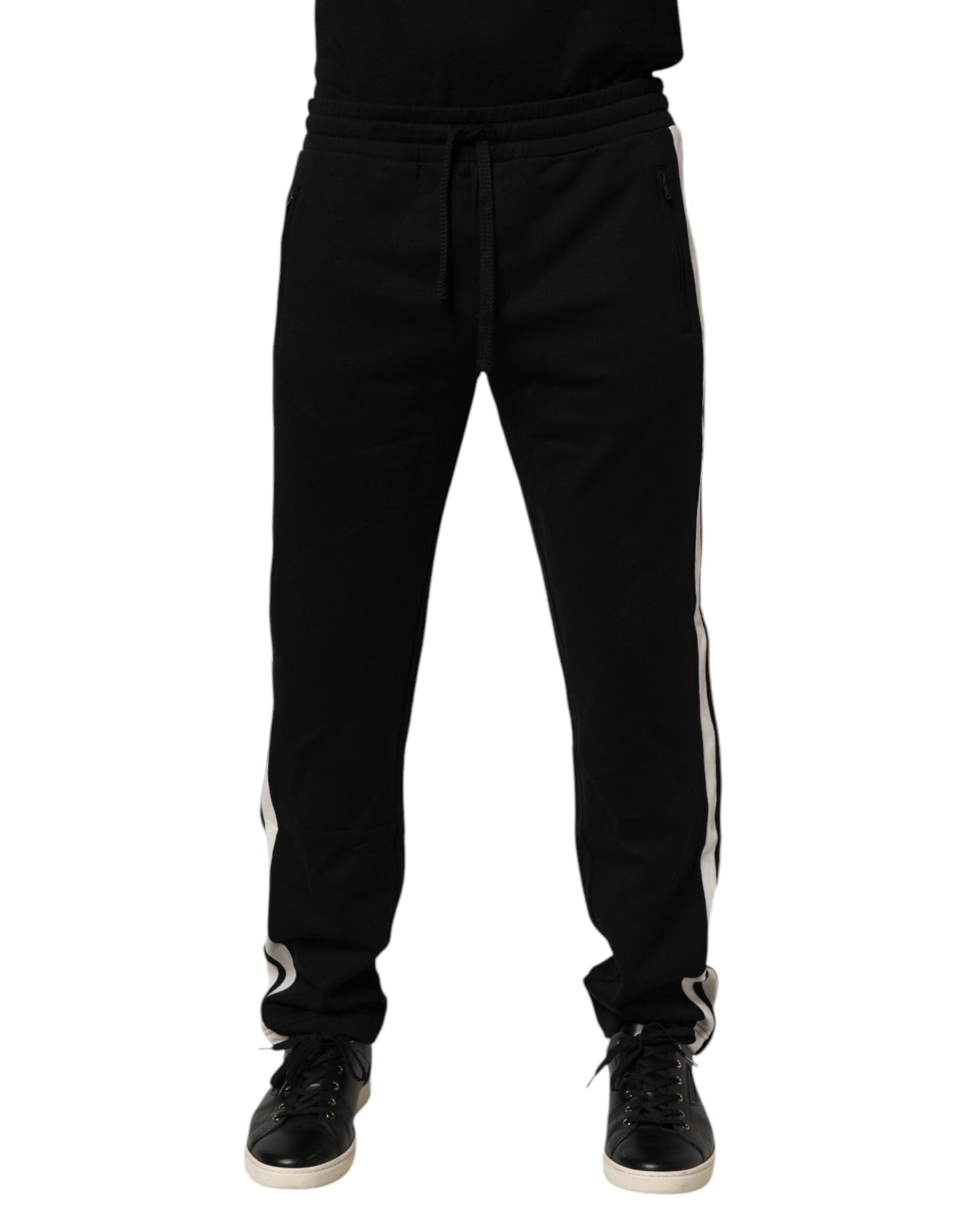 Dolce & Gabbana Black Cotton Jogger SweatMen's Trouser Men's Pants