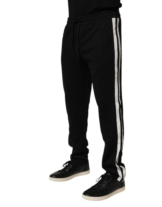 Dolce & Gabbana Black Cotton Jogger SweatMen's Trouser Men's Pants