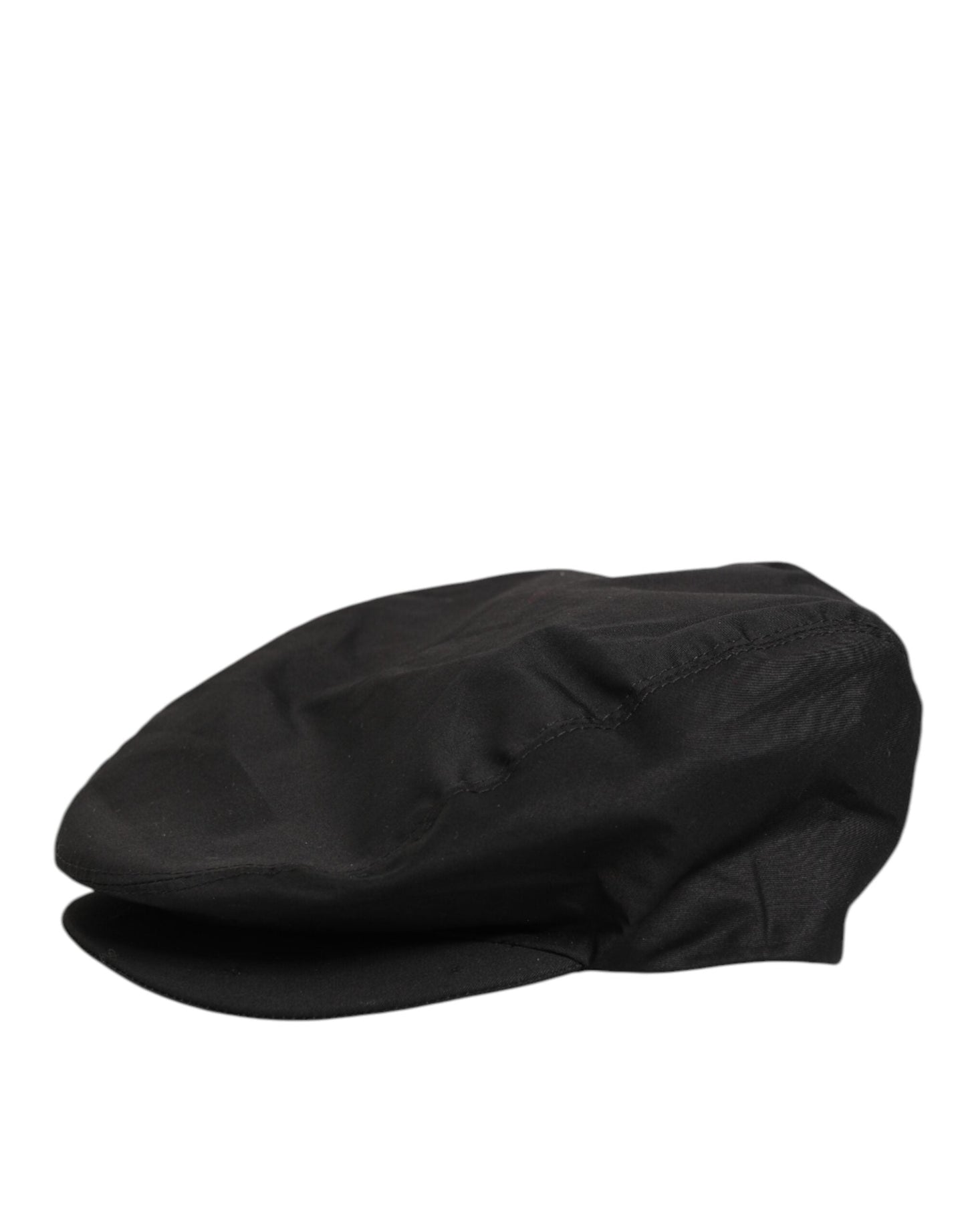 Dolce & Gabbana Black Cotton Stretch Newsboy Cloth Capello Men's Hat ()