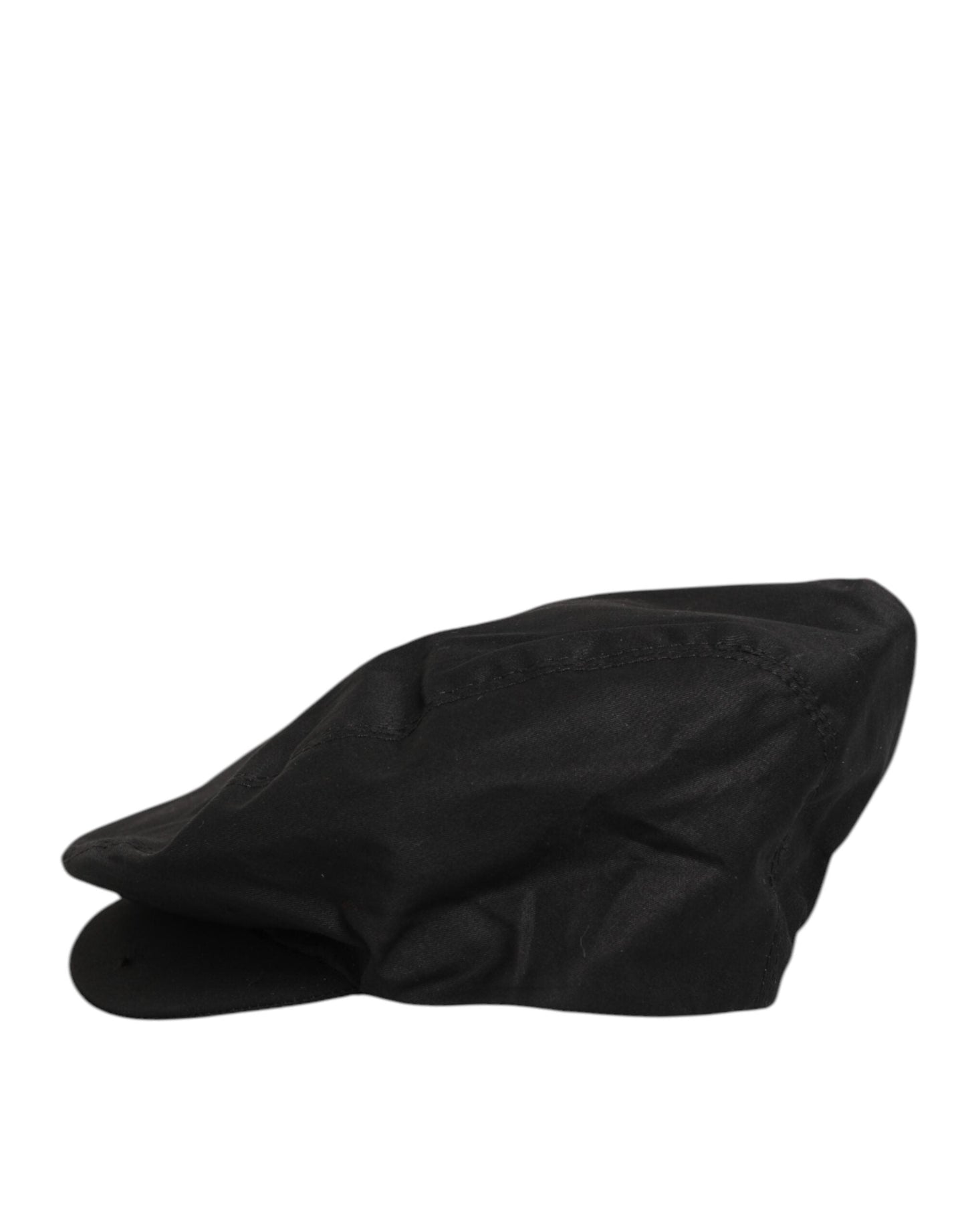 Dolce & Gabbana Black Cotton Stretch Newsboy Cloth Capello Men's Hat ()