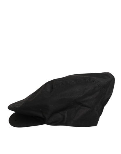 Dolce & Gabbana Black Cotton Stretch Newsboy Cloth Capello Men's Hat ()