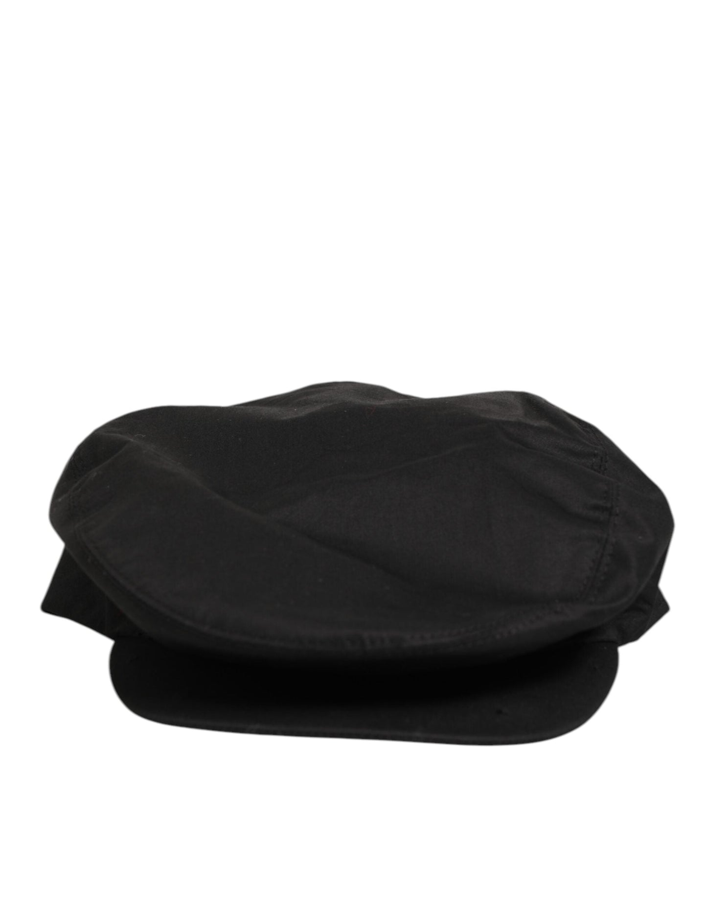 Dolce & Gabbana Black Cotton Stretch Newsboy Cloth Capello Men's Hat ()