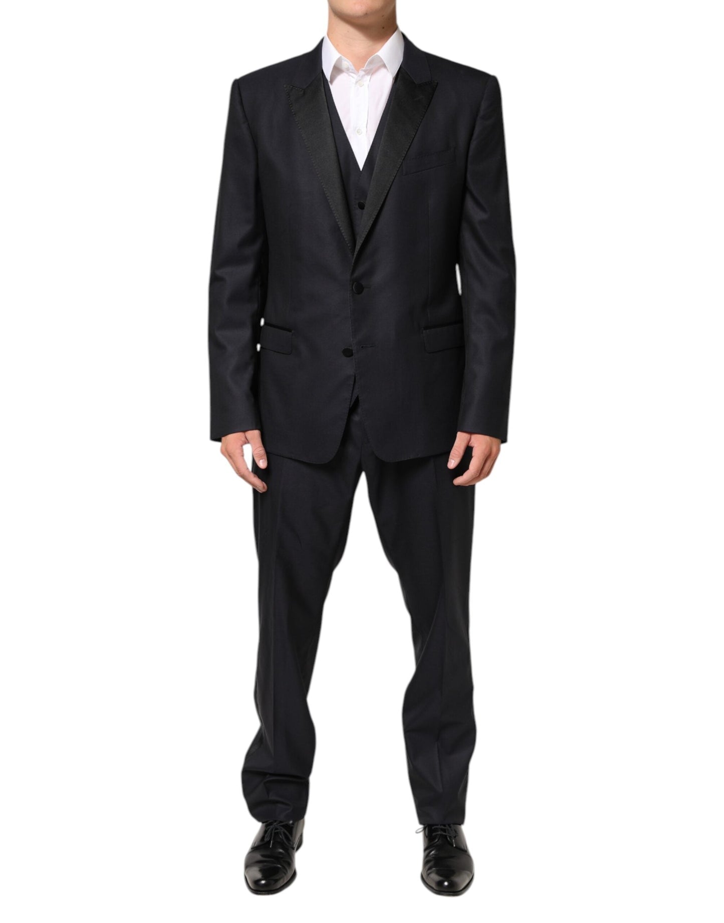 Dolce & Gabbana Black MARTINI 2 Buttons Men's 3 Piece Men's Suit