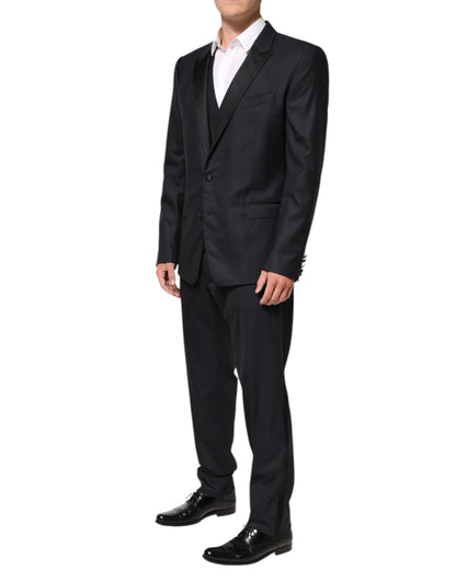 Dolce & Gabbana Black MARTINI 2 Buttons Men's 3 Piece Men's Suit