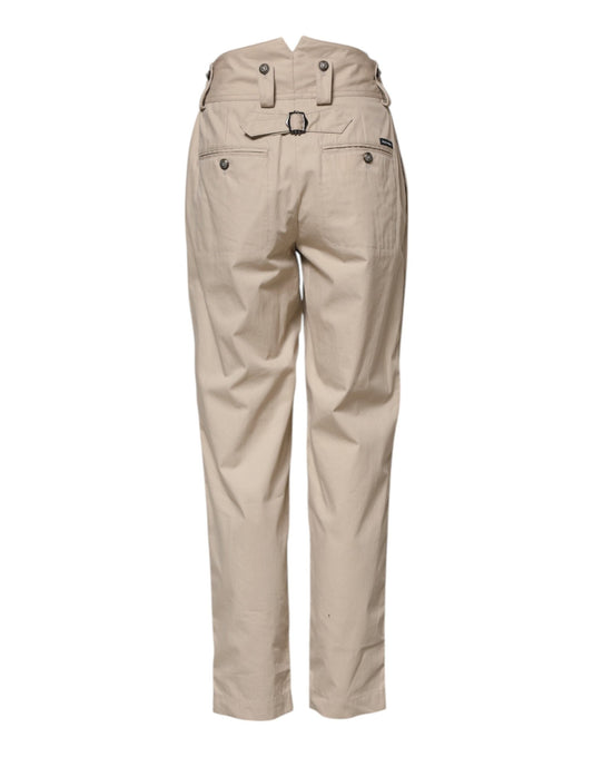 Dolce & Gabbana Beige Cotton Tapered Cargo Men Trouser Men's Pants ()
