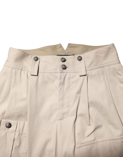 Dolce & Gabbana Beige Cotton Tapered Cargo Men Trouser Men's Pants ()