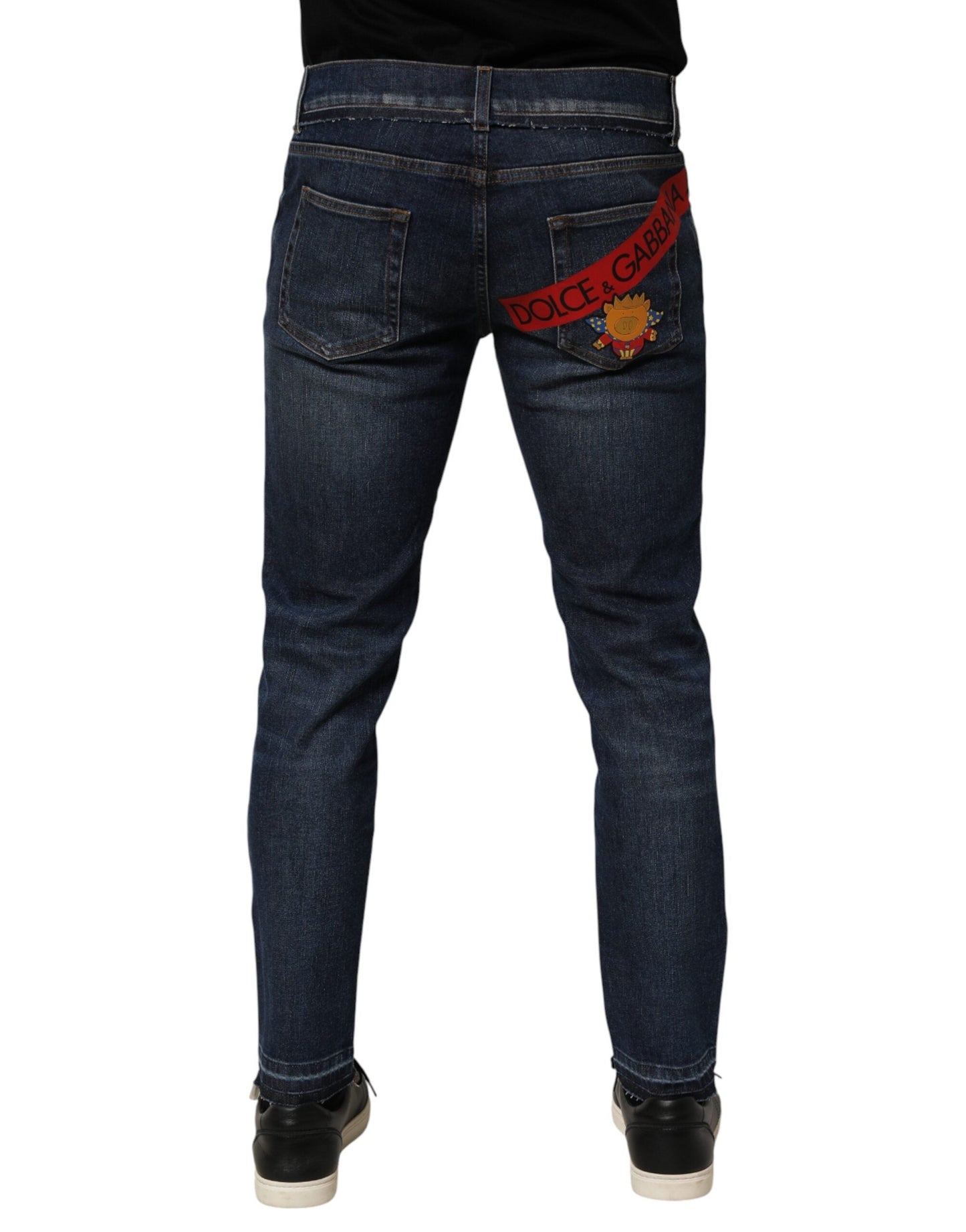 Dolce & Gabbana Blue Cotton Stretch Skinny Men Denim Men's Jeans