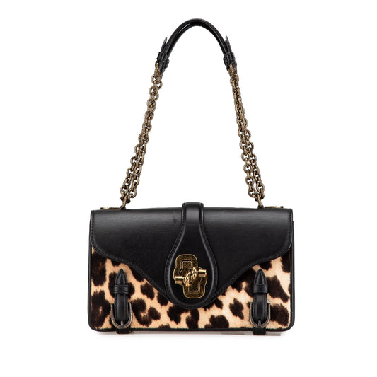 Bottega Veneta Calfskin and Pony Hair City Knot Shoulder Bag