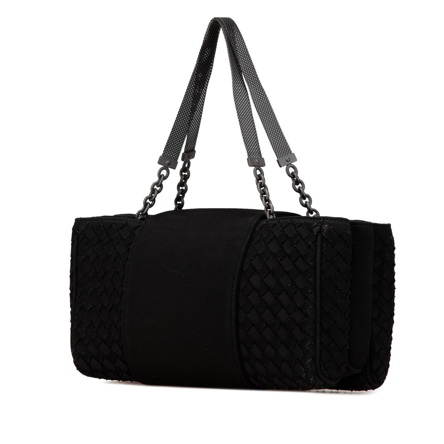 Bottega Veneta Canvas Intrecciato Buckle Flap