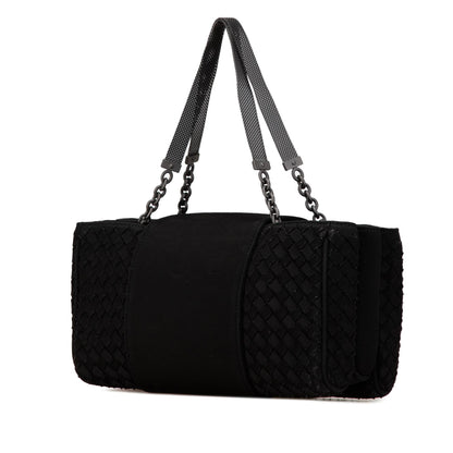 Bottega Veneta Canvas Intrecciato Buckle Flap