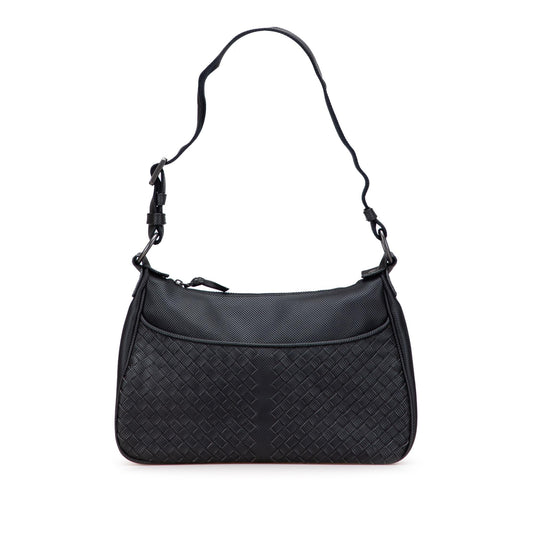 Bottega Veneta Coated Canvas Intrecciato Shoulder Bag