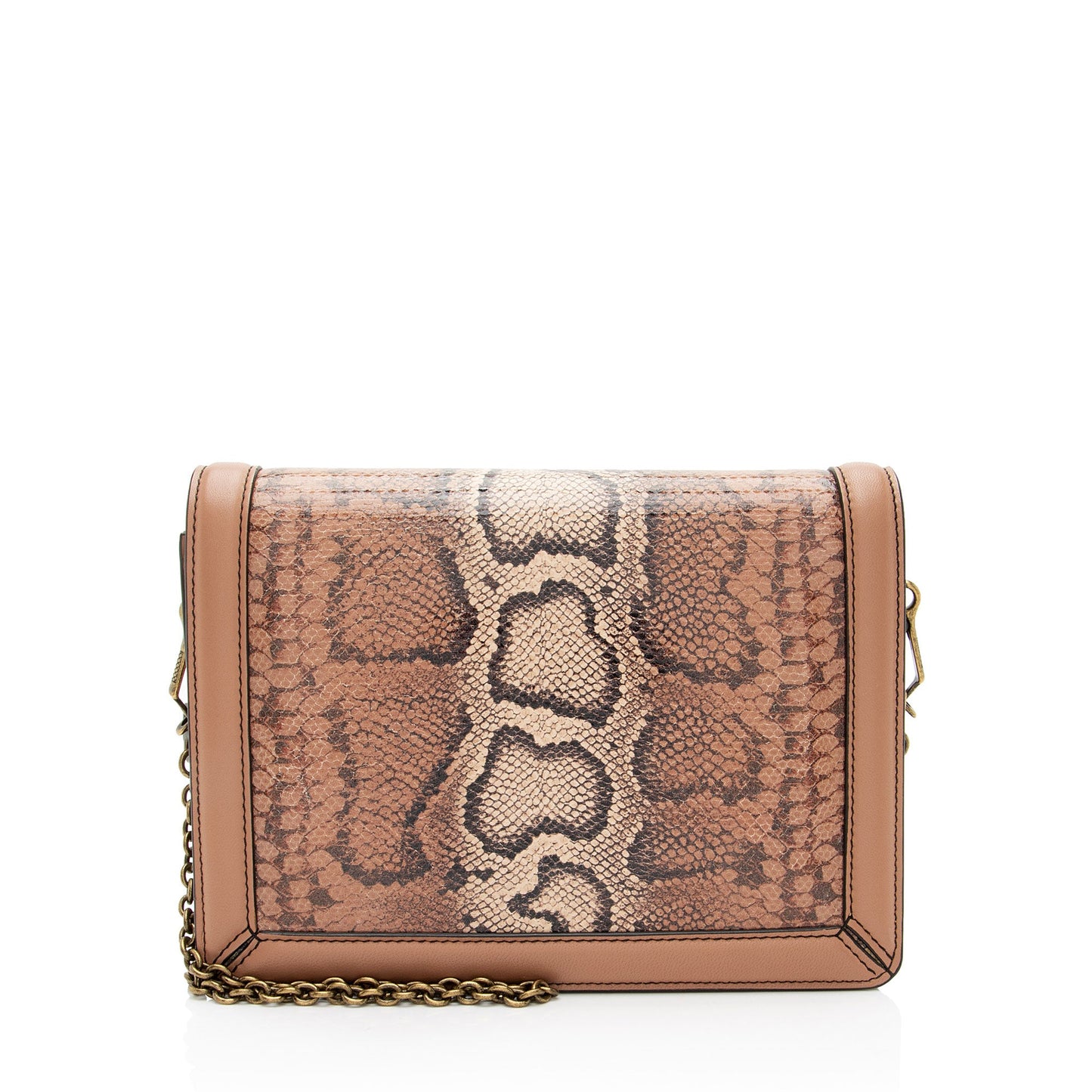 Bottega Veneta Embossed Snakeskin Leather Montebello Shoulder Bag