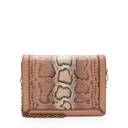 Bottega Veneta Embossed Snakeskin Leather Montebello Shoulder Bag