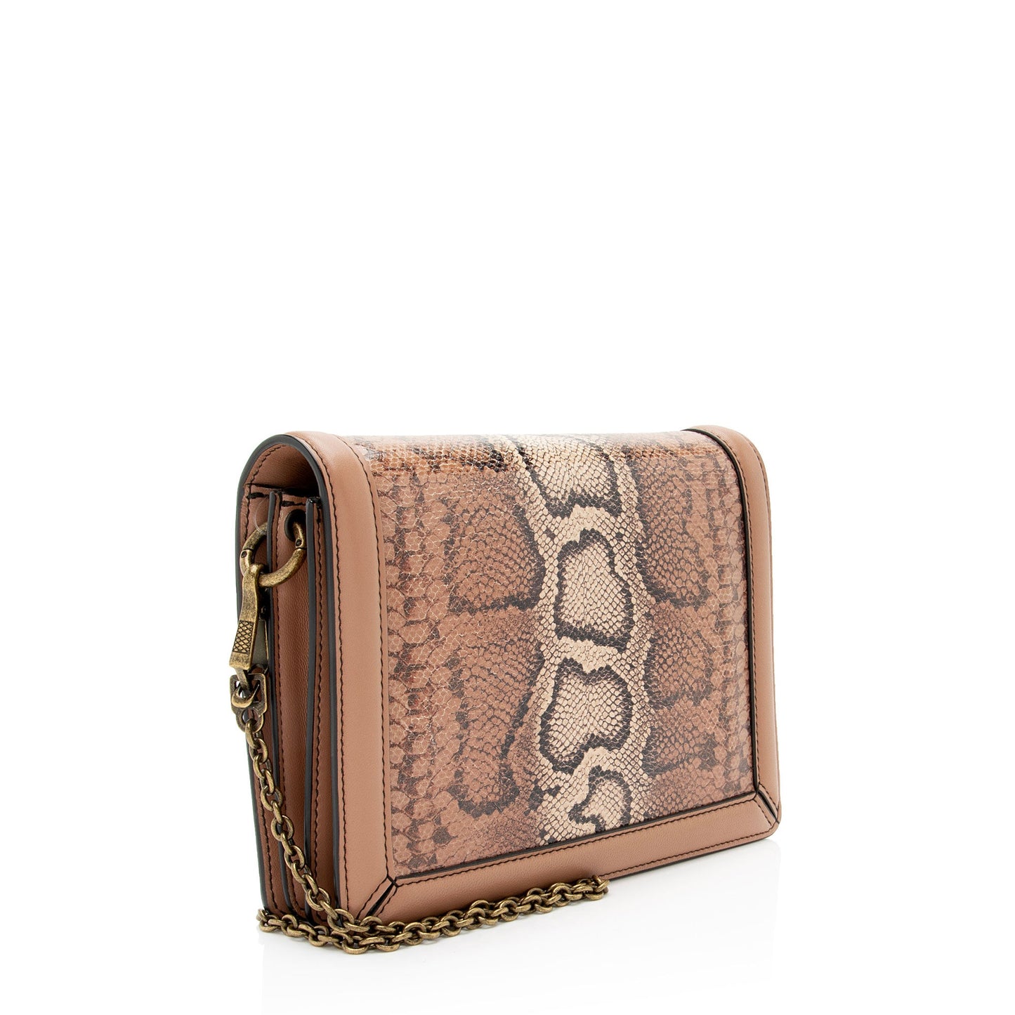 Bottega Veneta Embossed Snakeskin Leather Montebello Shoulder Bag