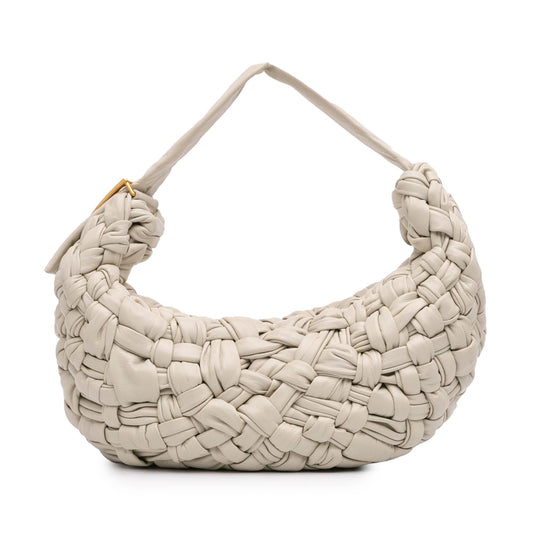 Bottega Veneta Foulard Intrecciato Calfskin Banana Hobo