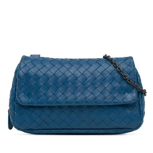 Bottega Veneta Intrecciato Chain Flap Crossbody (SHG-BqDFcj)