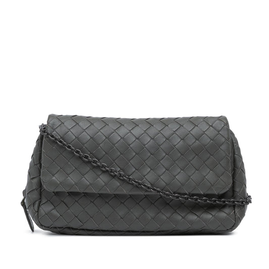 Bottega Veneta Intrecciato Chain Flap Crossbody