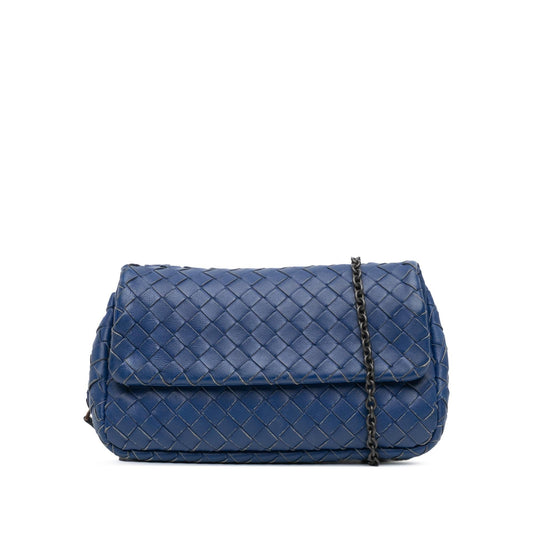 Bottega Veneta Intrecciato Chain Flap Crossbody