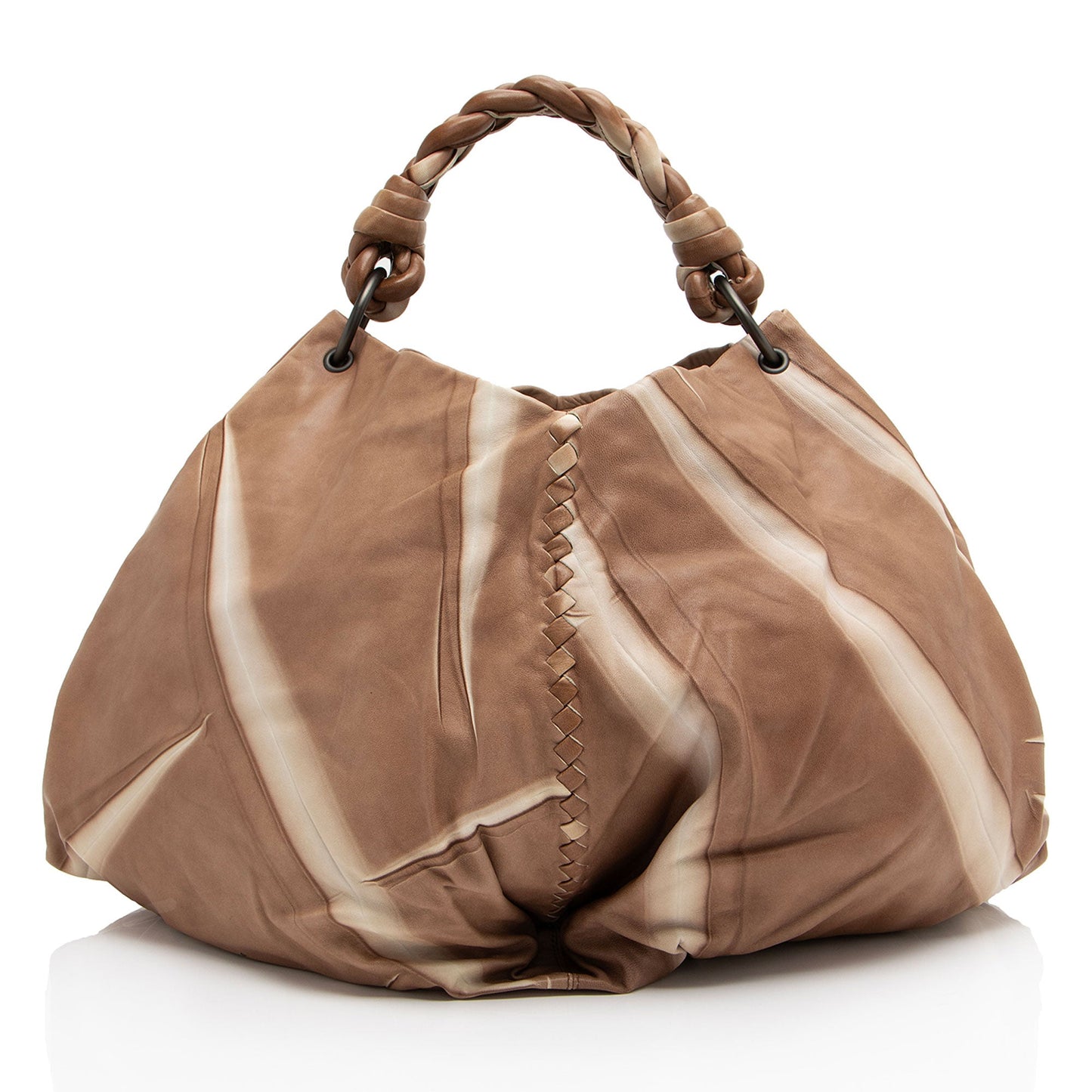 Bottega Veneta Cigar Tie Tye Intrecciato Nappa Fortune Cookie Hobo