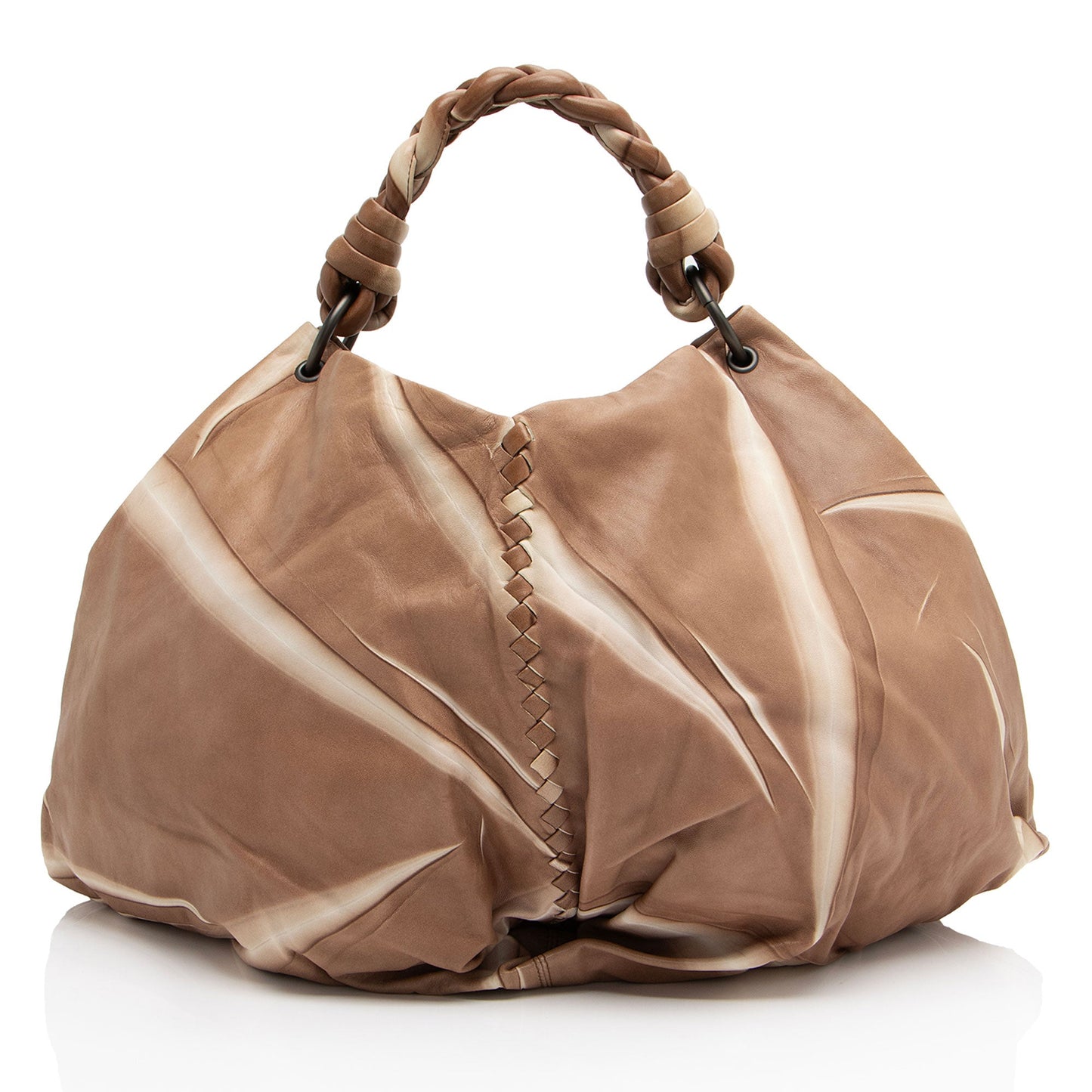 Bottega Veneta Cigar Tie Tye Intrecciato Nappa Fortune Cookie Hobo