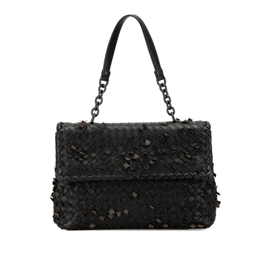 Bottega Veneta Nappa Intrecciato Tobu Olimpia Shoulder Bag (SHG-mXrd77)