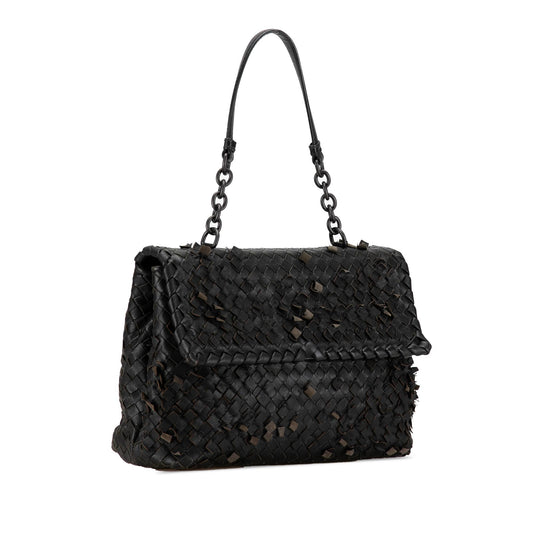 Bottega Veneta Nappa Intrecciato Tobu Olimpia Shoulder Bag (SHG-mXrd77)