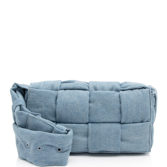 Bottega Veneta Padded Denim Cassette Shoulder Bag (SHF-Py6v0Q)