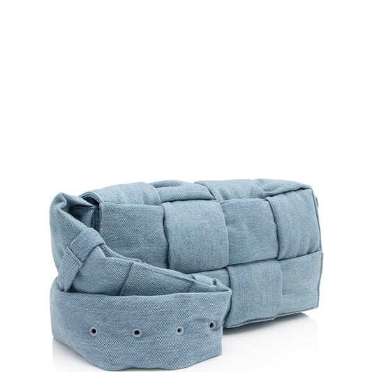 Bottega Veneta Padded Denim Cassette Shoulder Bag (SHF-Py6v0Q)