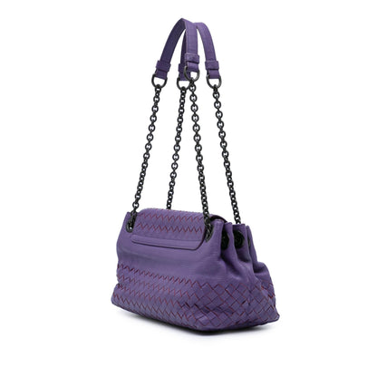 Bottega Veneta Small Madras Goatskin Intrecciato Shoulder Bag