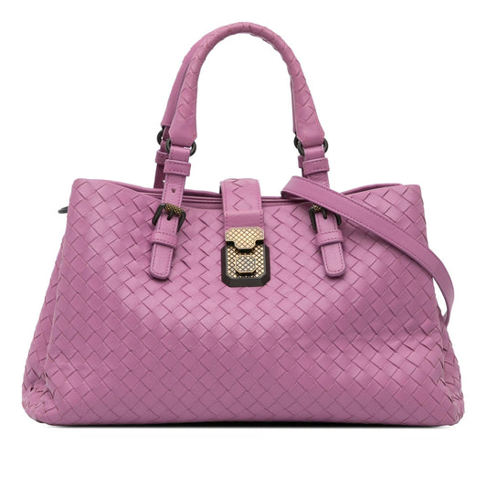 Bottega Veneta Small Nappa Intrecciato Roma Satchel