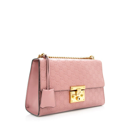 Gucci Guccissima Leather Padlock Medium Shoulder Bag (SHF-18673)