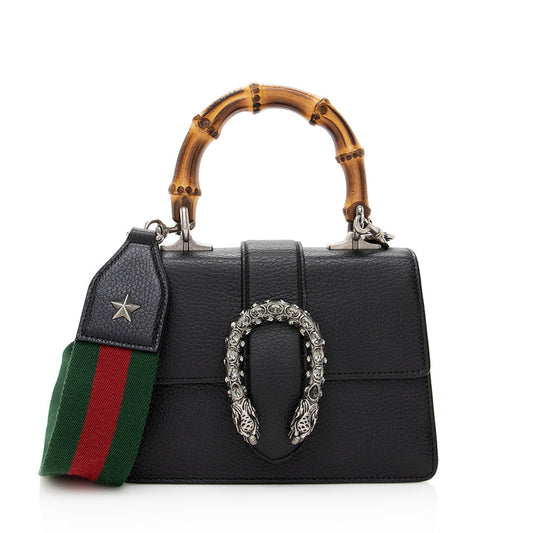 Gucci Leather Dionysus Bamboo Top Handle Mini Bag - FINAL SALE (SHF-19222)