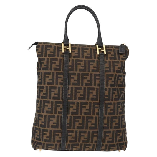 Fendi Zucca Tote Bag Canvas Black Canvas Tote Bag Bag ()