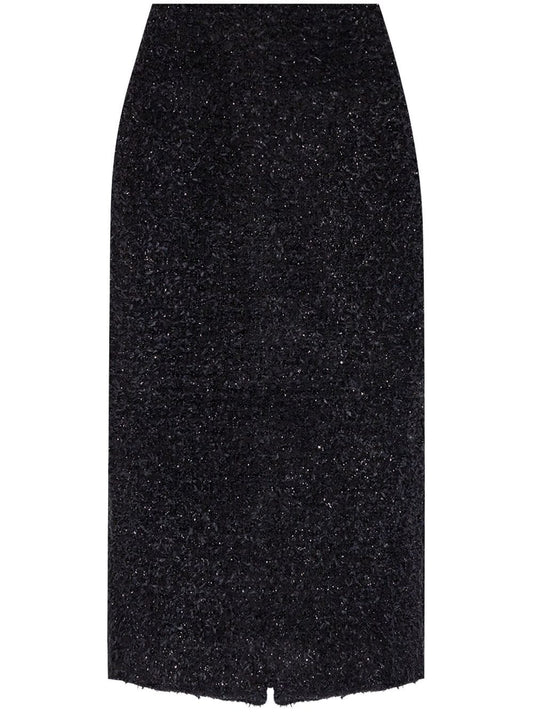 Balenciaga Women Tweed Midi Skirt