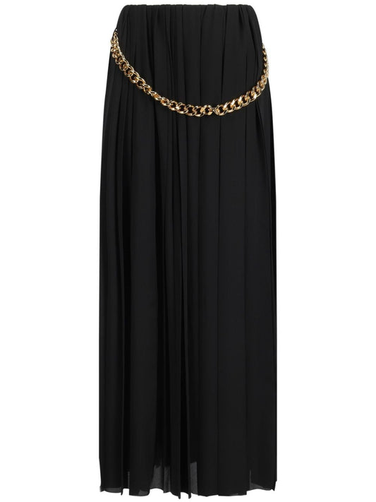 Balenciaga Women Chain Embellished Pleated Skirt